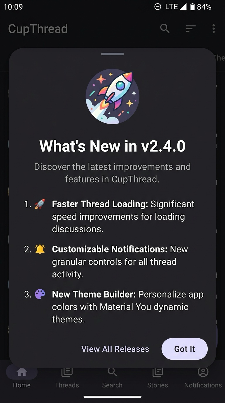 Changelog Overlay