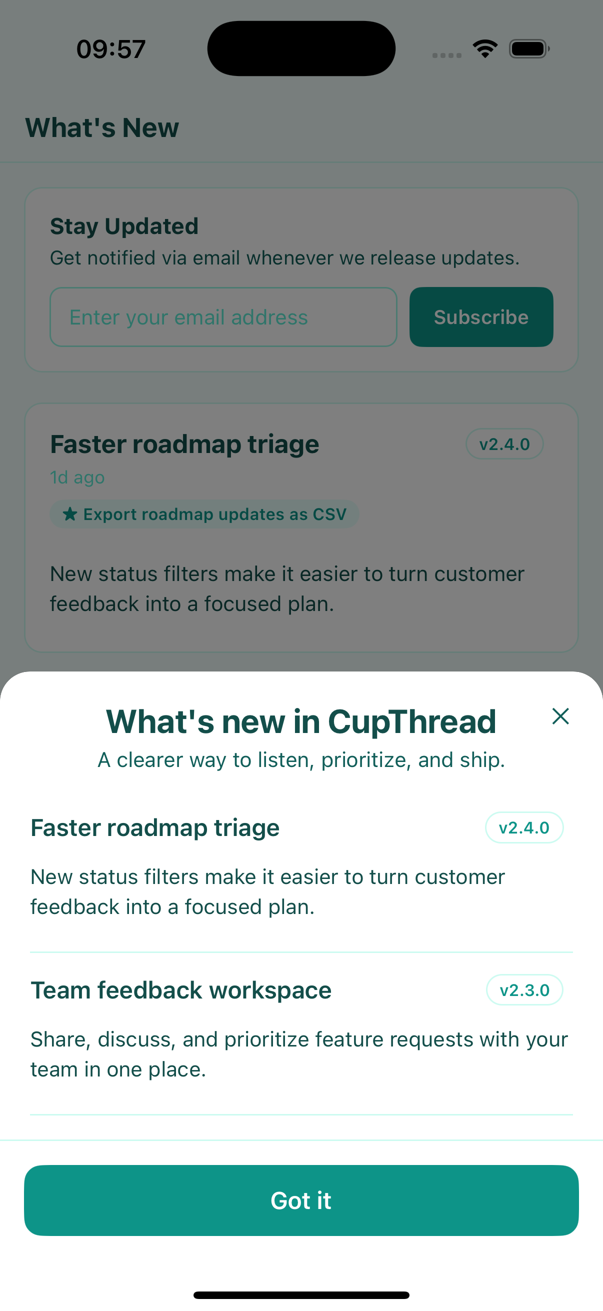 Changelog Overlay