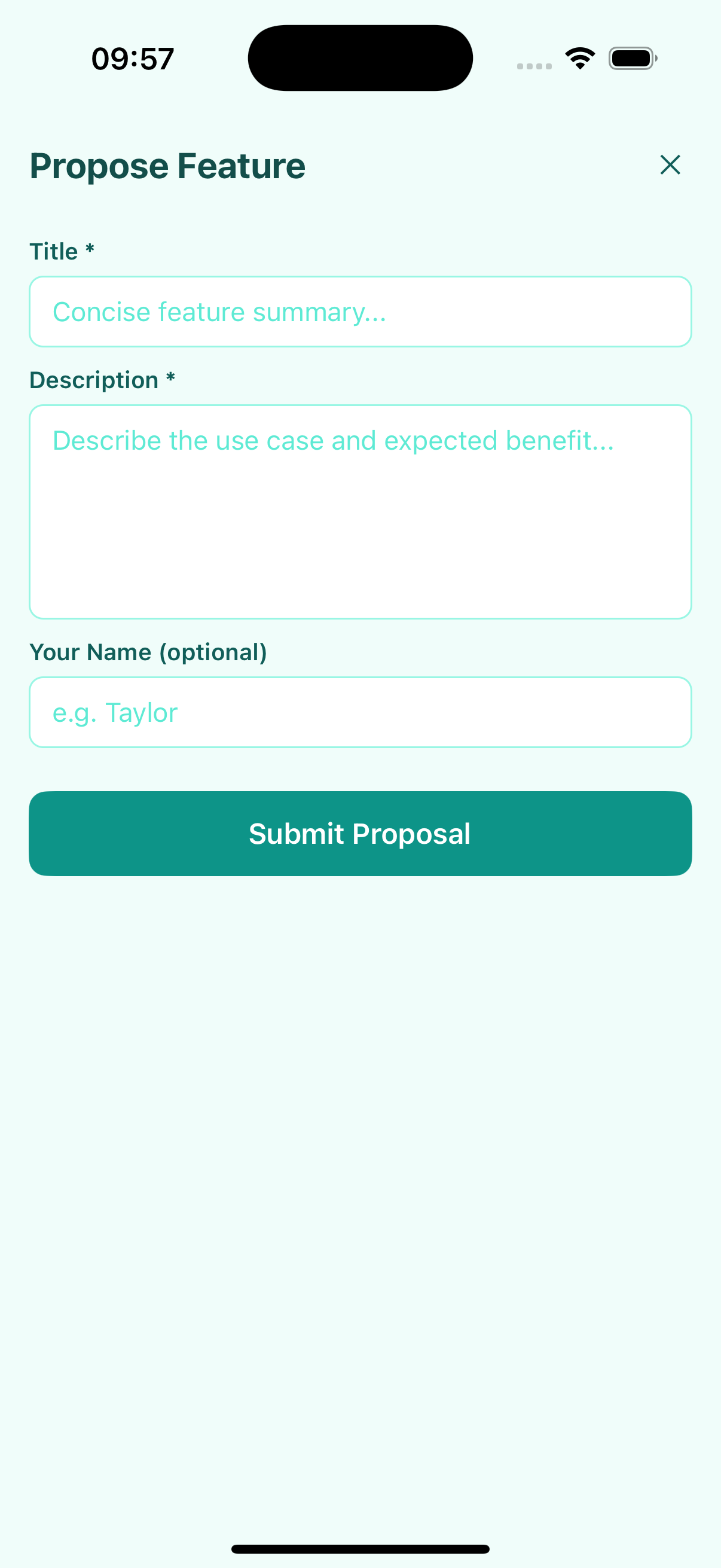 Submit Feature Request