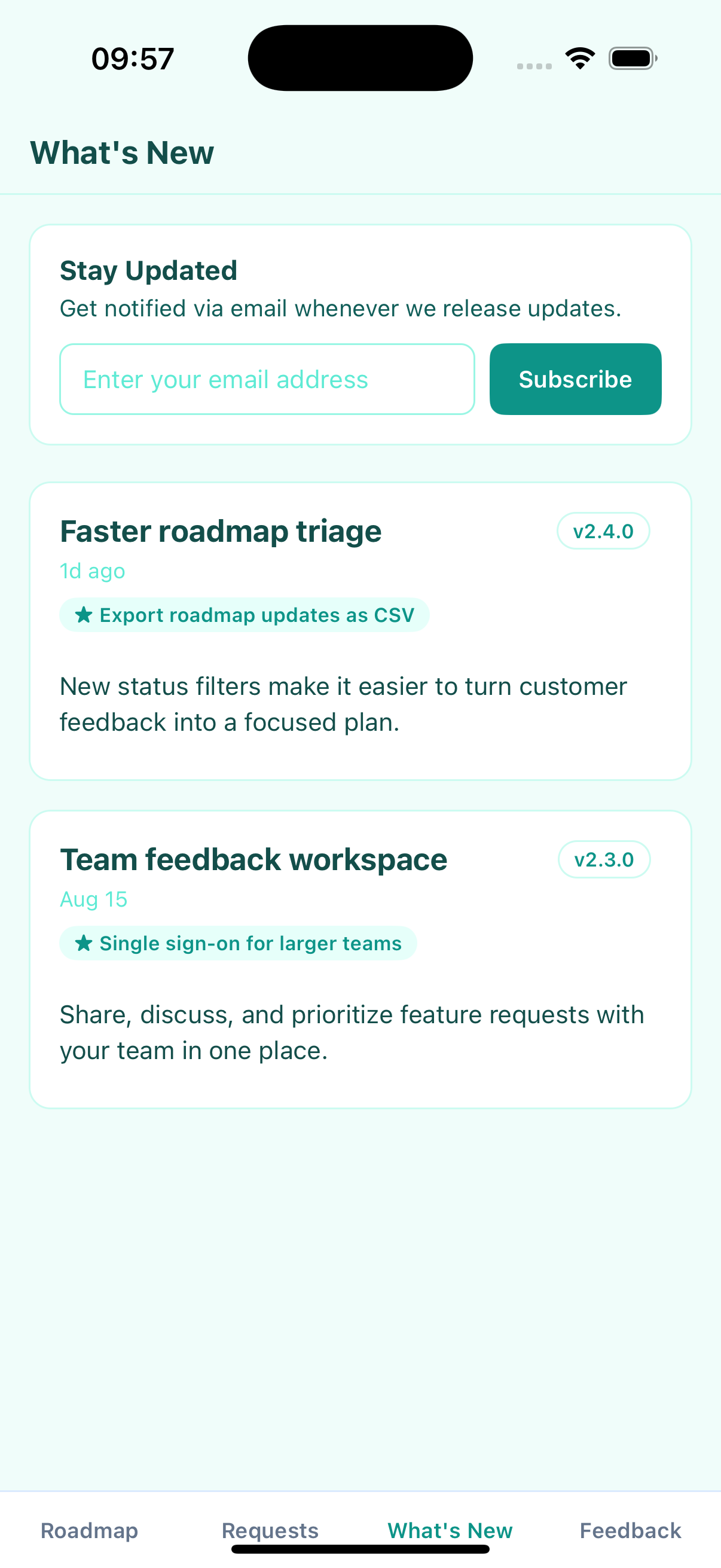 What's New Changelog